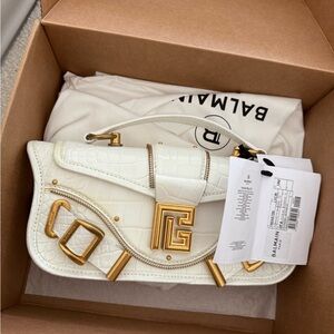 Balmain White and Gold Women's Bag
